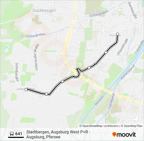 641 Bus Line Map