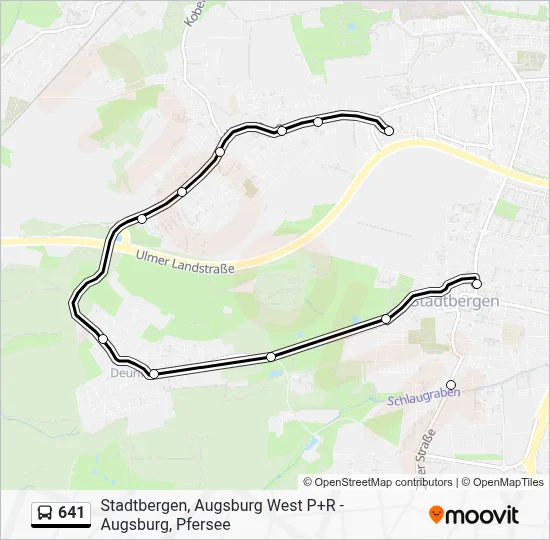 641 Bus Line Map