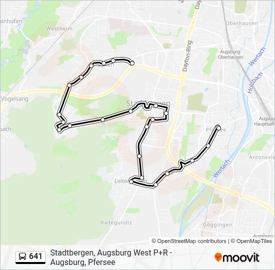 641 Bus Line Map