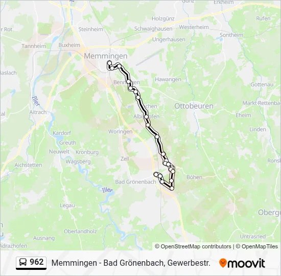 962 Route: Schedules, Stops & Maps - Bad Grönenbach, Gewerbestr. (Updated)