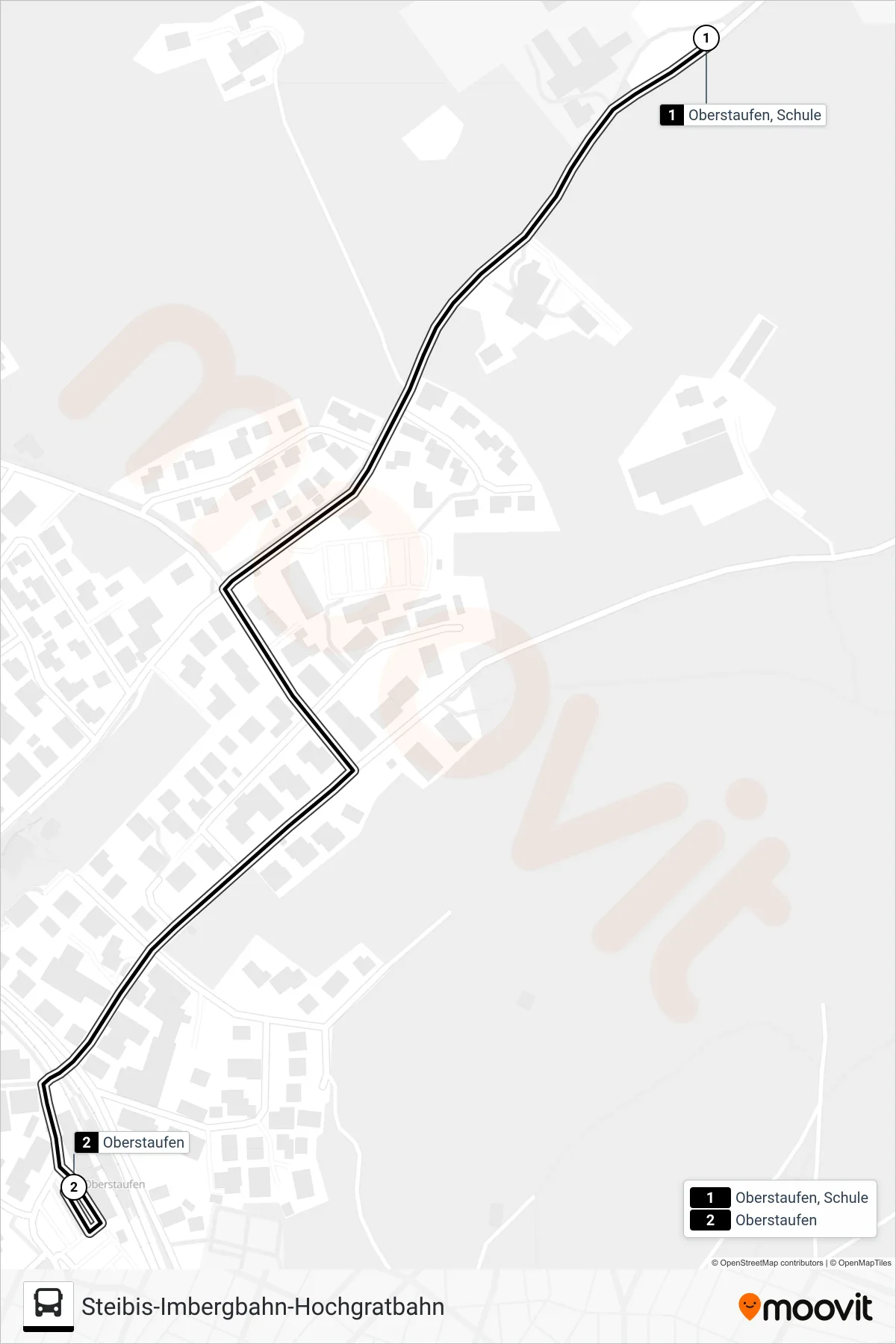 85709830 bus Line (Steibis-Imbergbahn-Hochgratbahn) route and stops on a map