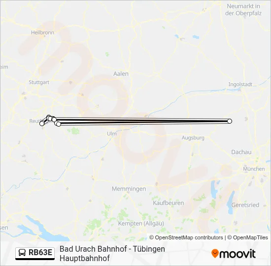RB63E Bus Line Map