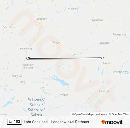 102 Route: Schedules, Stops & Maps - Lahr (Schwarzwald) Bahnhof (Updated)