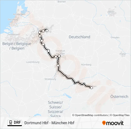 Bahnlinie DRF Karte