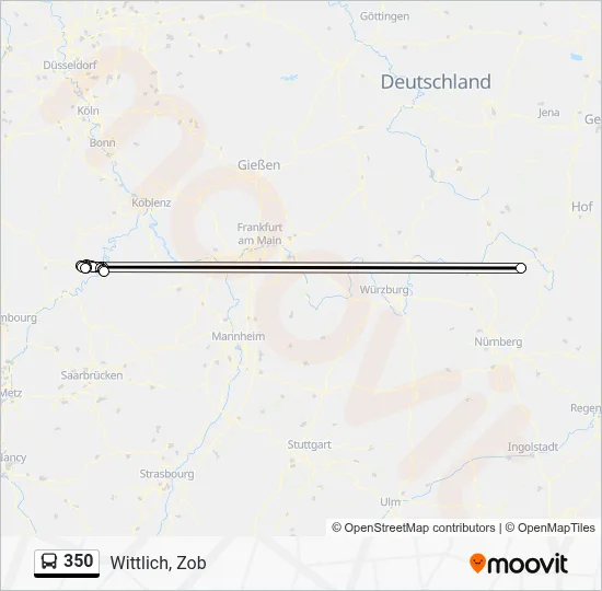 350 Bus Line Map