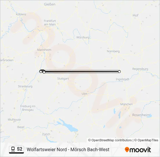 S2 Train Line Map