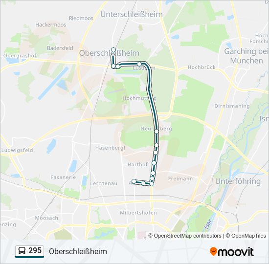 295 bus Line Map