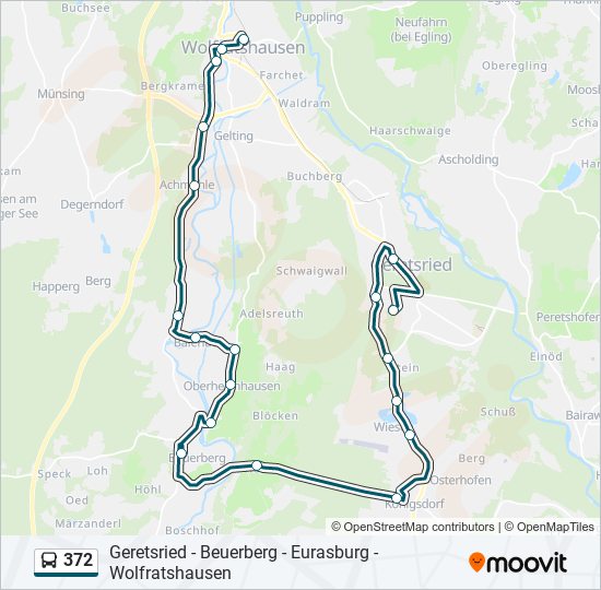 372 bus Line Map