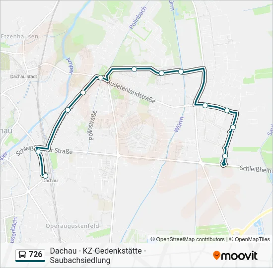 Автобус 726: карта маршрута