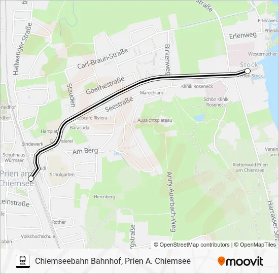 CHIEMSEE Train Line Map