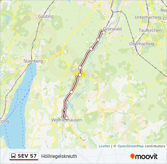 SEV S7 Route Fahrpläne, Haltestellen & Karten