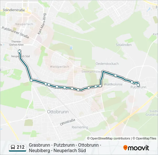 212 Bus Line Map
