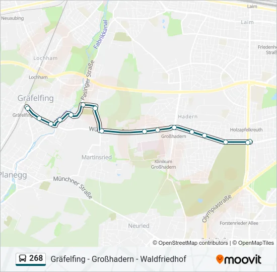 268 Bus Line Map