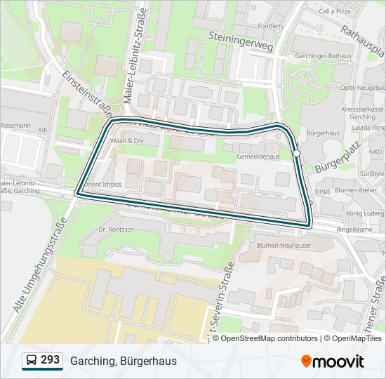 293 bus Line Map