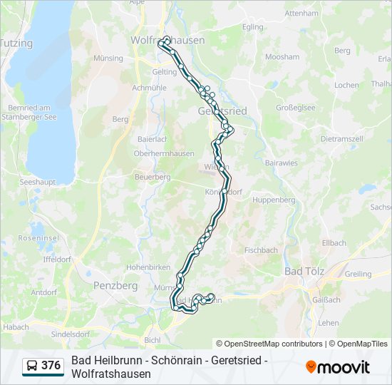 376 bus Line Map