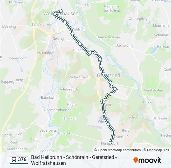 376 bus Line Map