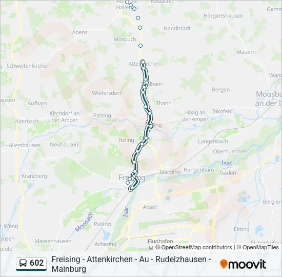602 Bus Line Map