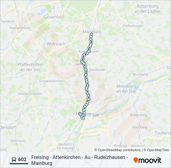 602 Bus Line Map