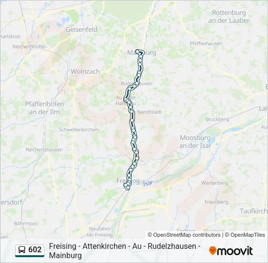 602 Bus Line Map