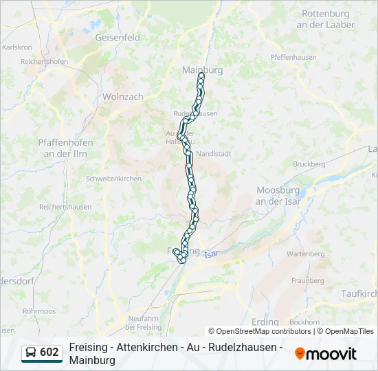 602 Bus Line Map