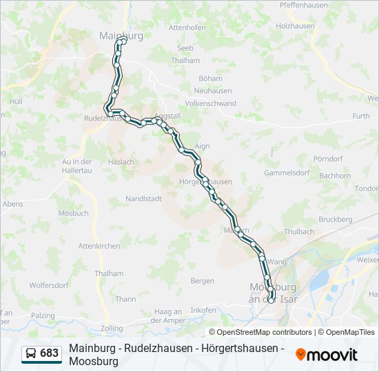 683 bus Line Map