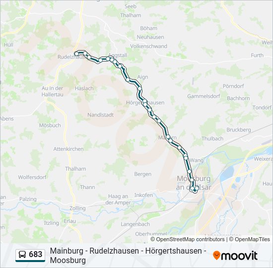 683 bus Line Map