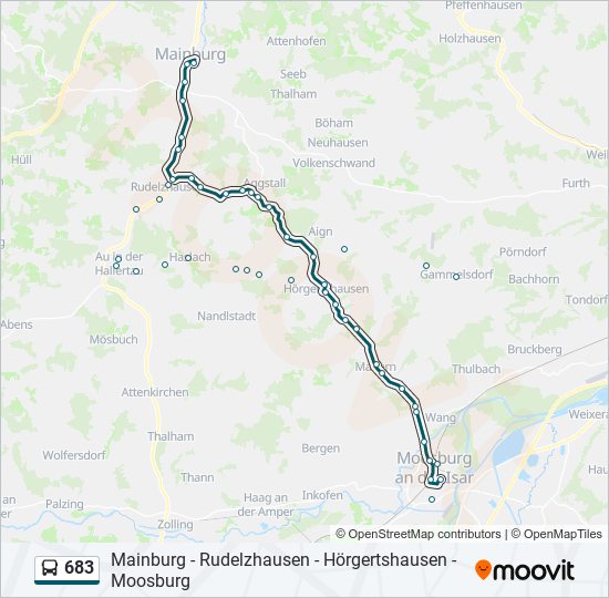 683 bus Line Map