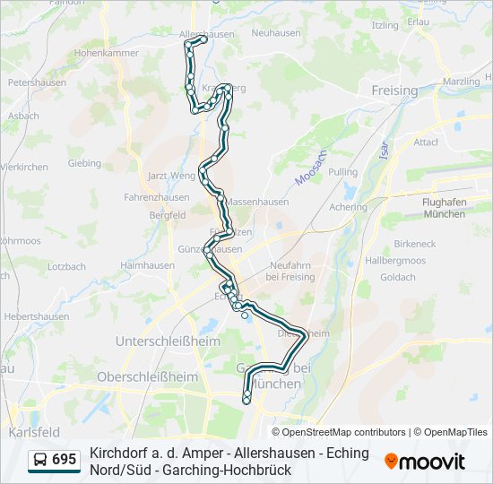 695 bus Line Map