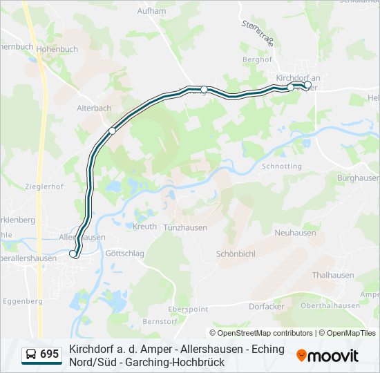 695 bus Line Map