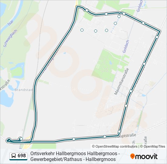 698 bus Line Map