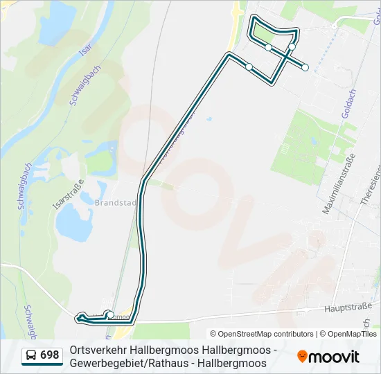 698 Bus Line Map