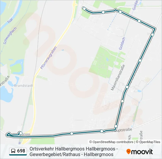 698 Bus Line Map