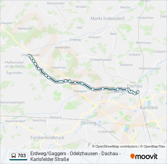 703 bus Line Map