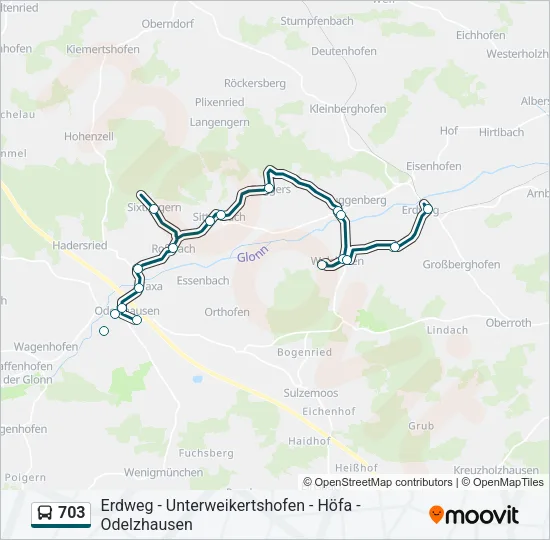 703 Bus Line Map