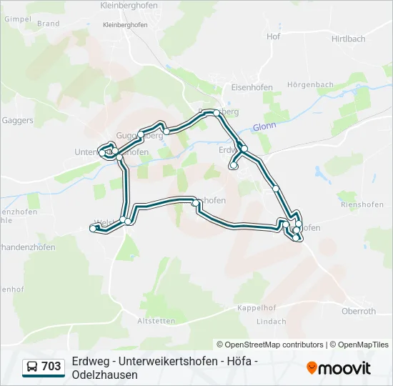703 Bus Line Map