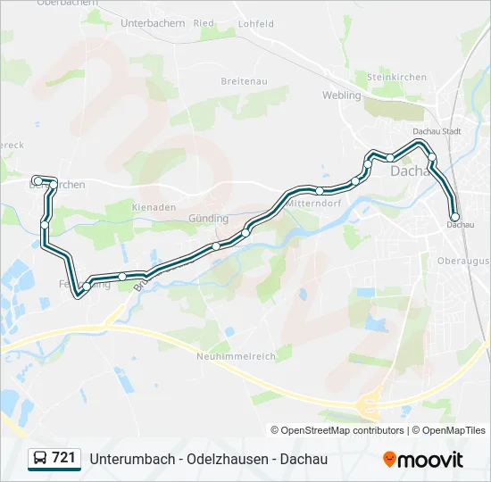 721 Bus Line Map