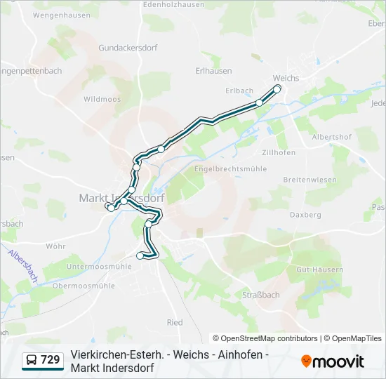 729 Bus Line Map