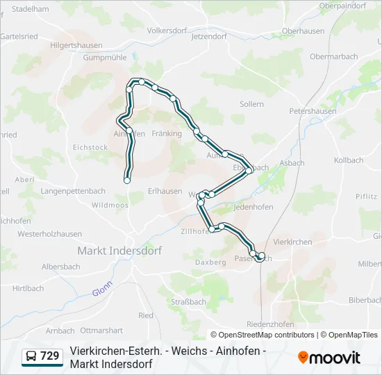 729 Bus Line Map