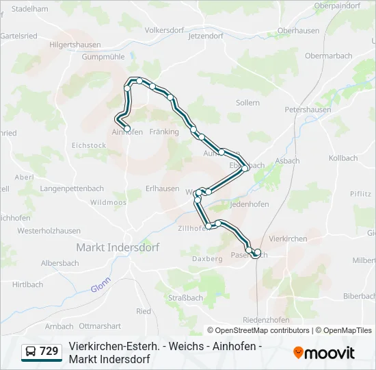 729 Bus Line Map
