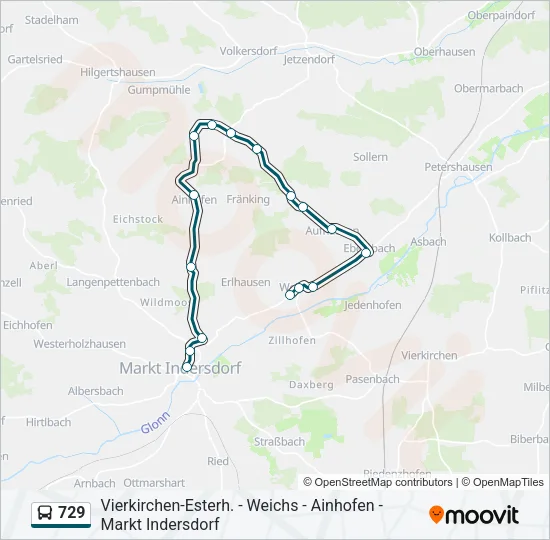 729 Bus Line Map