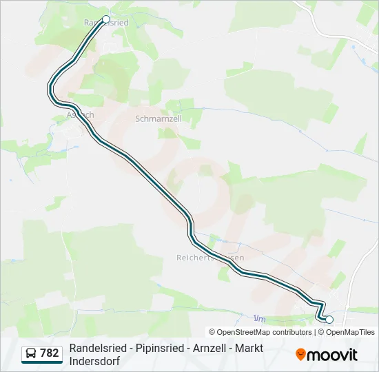 Автобус 782: карта маршрута