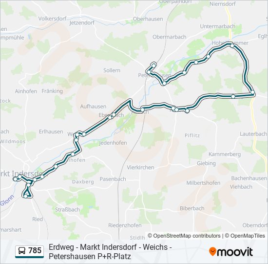 Buslinie 785 Karte