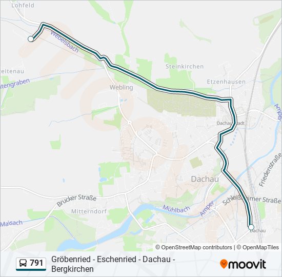 791 bus Line Map