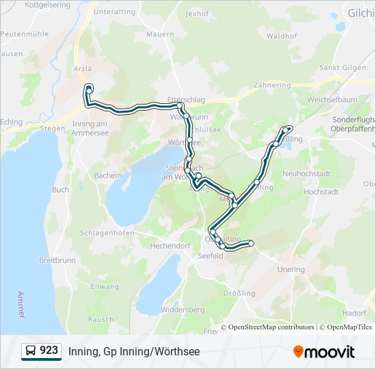 923 bus Line Map