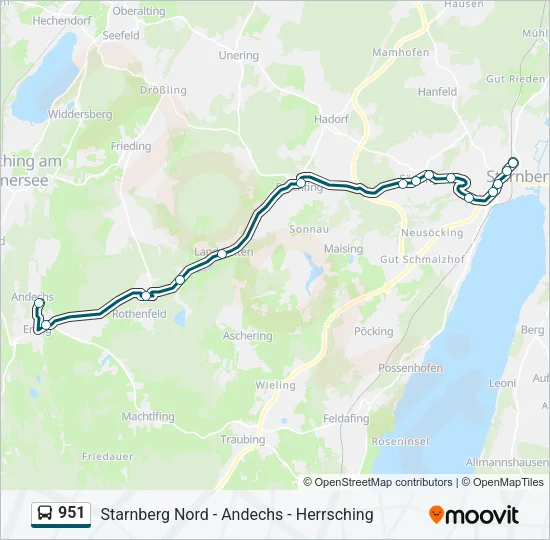 951 Bus Line Map