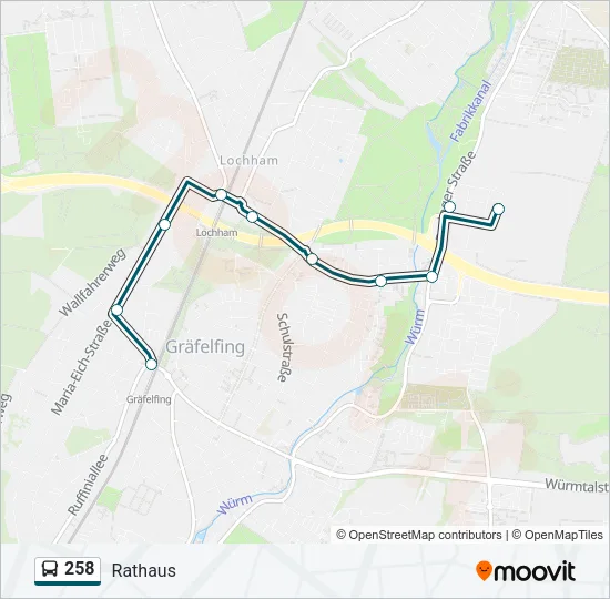 258 Bus Line Map