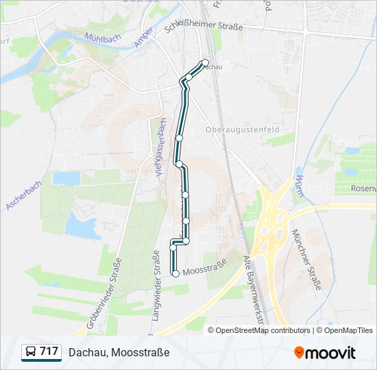 Автобус 717: карта маршрута