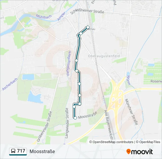 717 Bus Line Map