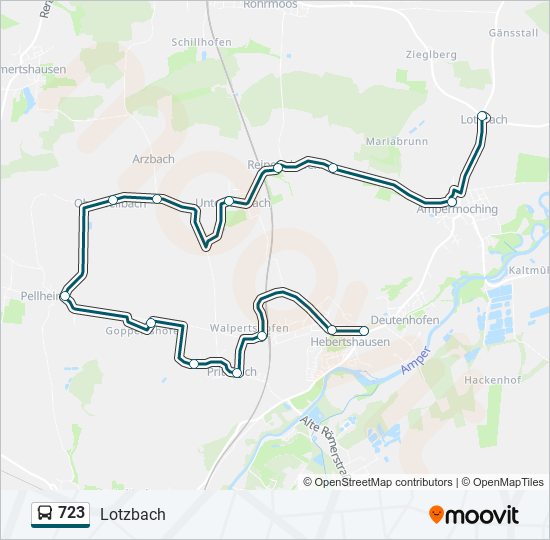 Buslinie 723 Karte
