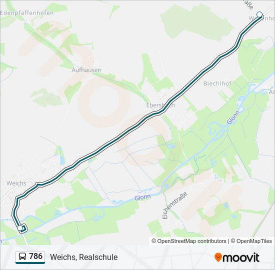 786 bus Line Map